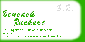 benedek ruckert business card