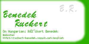 benedek ruckert business card